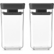 Mini-säilytyspurkki 2 kpl, Brabantia, tummanharmaa