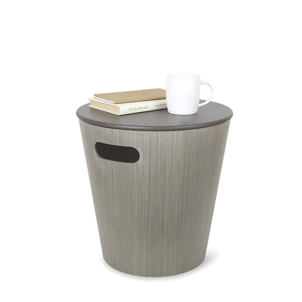 Rahi / pöytä säilytystilalla, WOODROW, Umbra, Ø 40 x n. K 42 cm ryhmässä Säilytys / Eteistallennus @ SmartaSaker.se (42328)