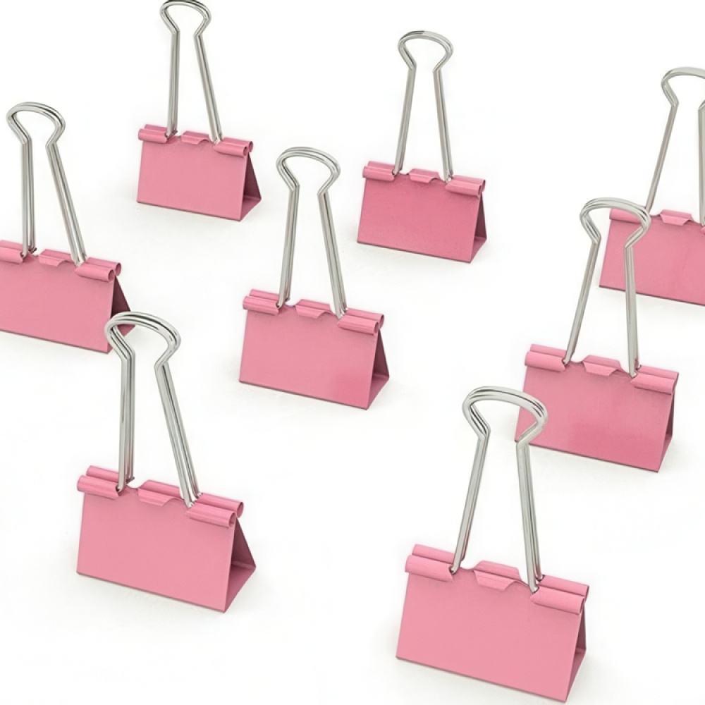 Paperipidikkeet, 12 kpl FOLDBACK CLIPS L, 41 mm, vaaleanpunainen ryhmässä Säilytys / Toimistotarvikkeet @ SmartaSaker.se (42343)