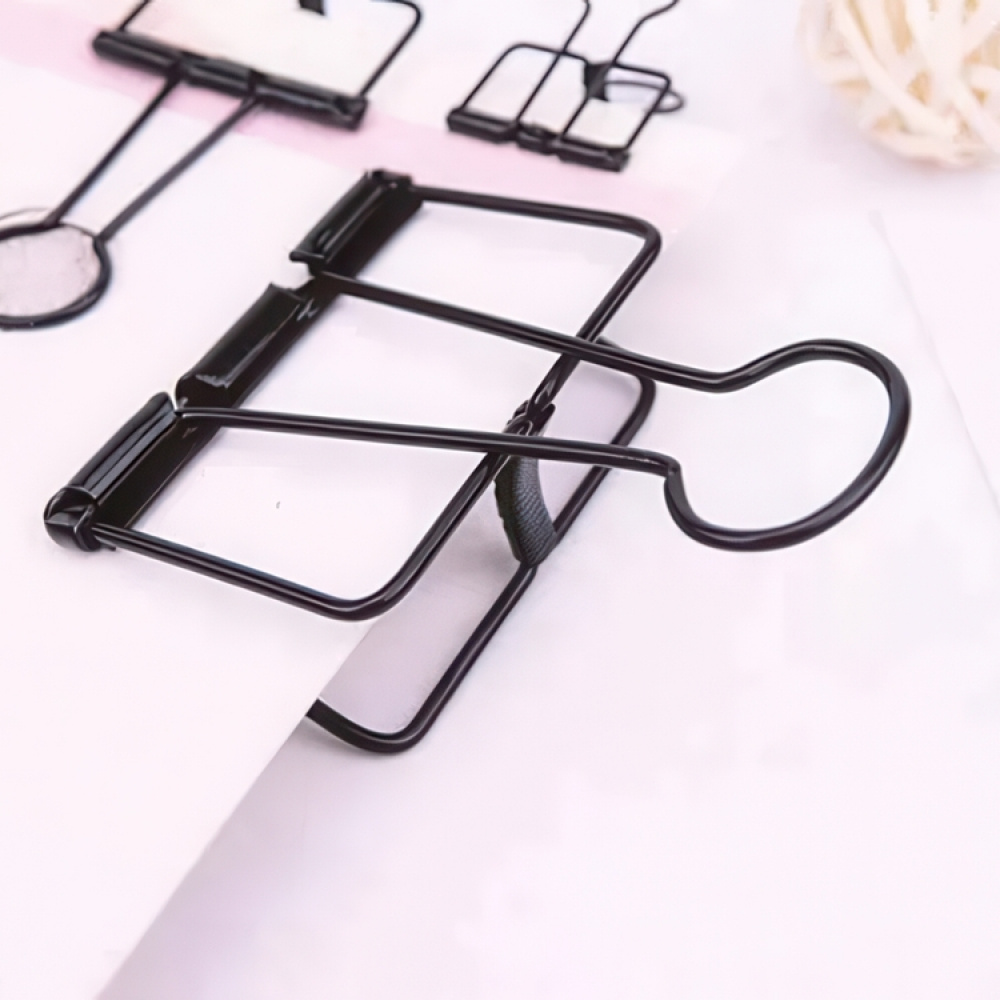 Paperipidikkeet, 10 kpl, WIRE CLIPS MEDIUM, 32 mm, Deskstore, musta ryhmässä Säilytys / Toimistotarvikkeet @ SmartaSaker.se (42346)