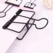 Paperipidikkeet, 10 kpl, WIRE CLIPS MEDIUM, 32 mm, Deskstore, musta