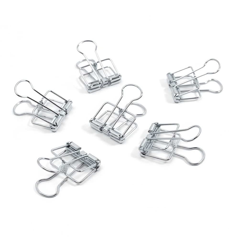 Paperipidikkeet, 6 kpl, WIRE CLIPS SMALL 19 mm, hopea ryhmässä Säilytys / Toimistotarvikkeet @ SmartaSaker.se (42361)