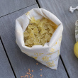 Puuvillapussi elintarvikkeille 3-pack