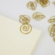 Pyöreät SPIRAL-paperiliittimet, 15 kpl, Monograph, messinki