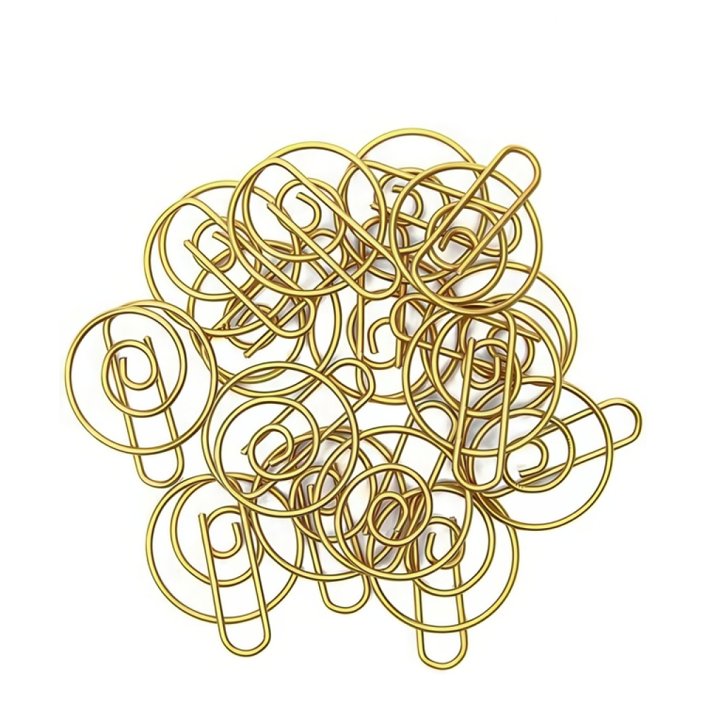 Pyöreät SPIRAL-paperiliittimet, 15 kpl, Monograph, messinki ryhmässä Säilytys / Toimistotarvikkeet @ SmartaSaker.se (42485)