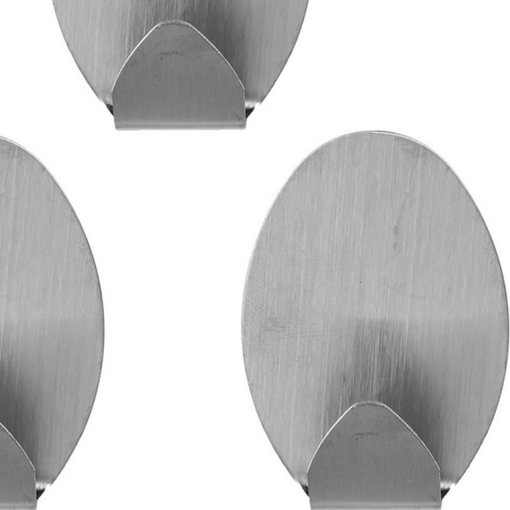 Itsekiinnittyvä soikea metallikoukku, 3 kpl ryhmässä Säilytys / Magnetit ja itsekiinnittyvät / Itsekiinnittyvät koukut @ SmartaSaker.se (42524)