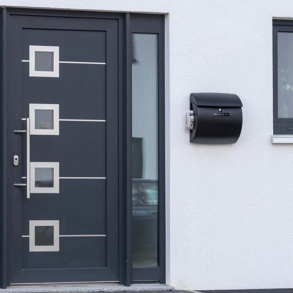 Itseliimautuva metallikyltti, Ei mainoksia kiitos ryhmässä Säilytys / Magnetit ja itsekiinnittyvät / Kyltit ja tarrat @ SmartaSaker.se (42534)
