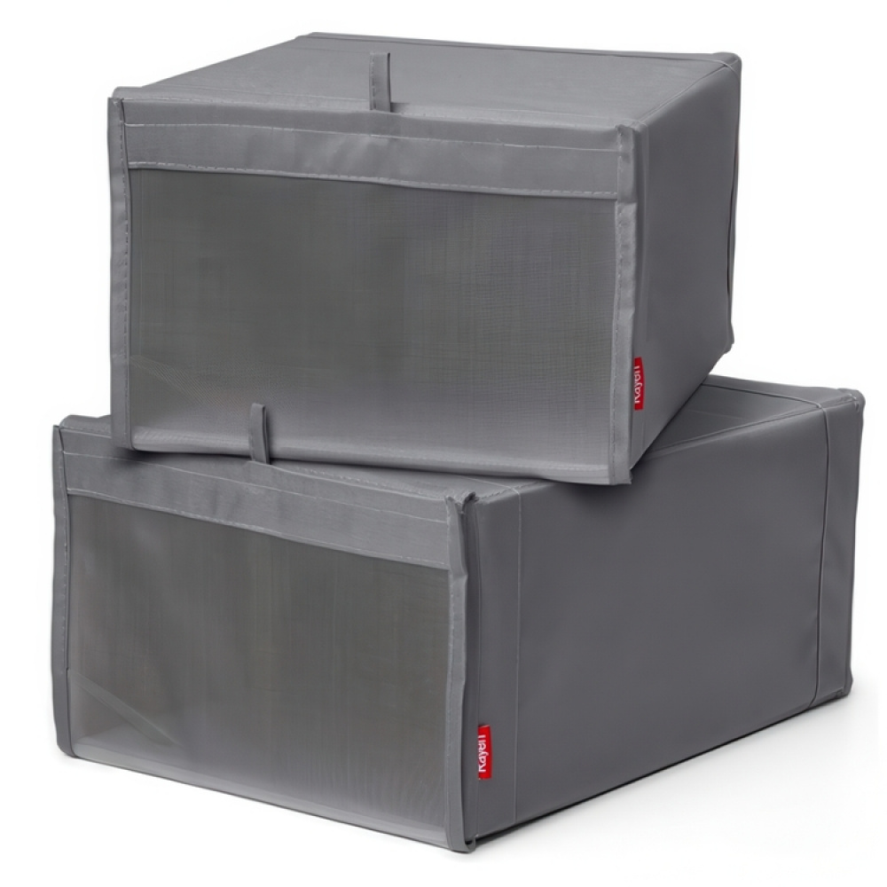 Kenkälaatikko kangasta 2-pack, Rayen ryhmässä Säilytys / Vaatekaappivarasto / Kenkäsäilytys @ SmartaSaker.se (42570)