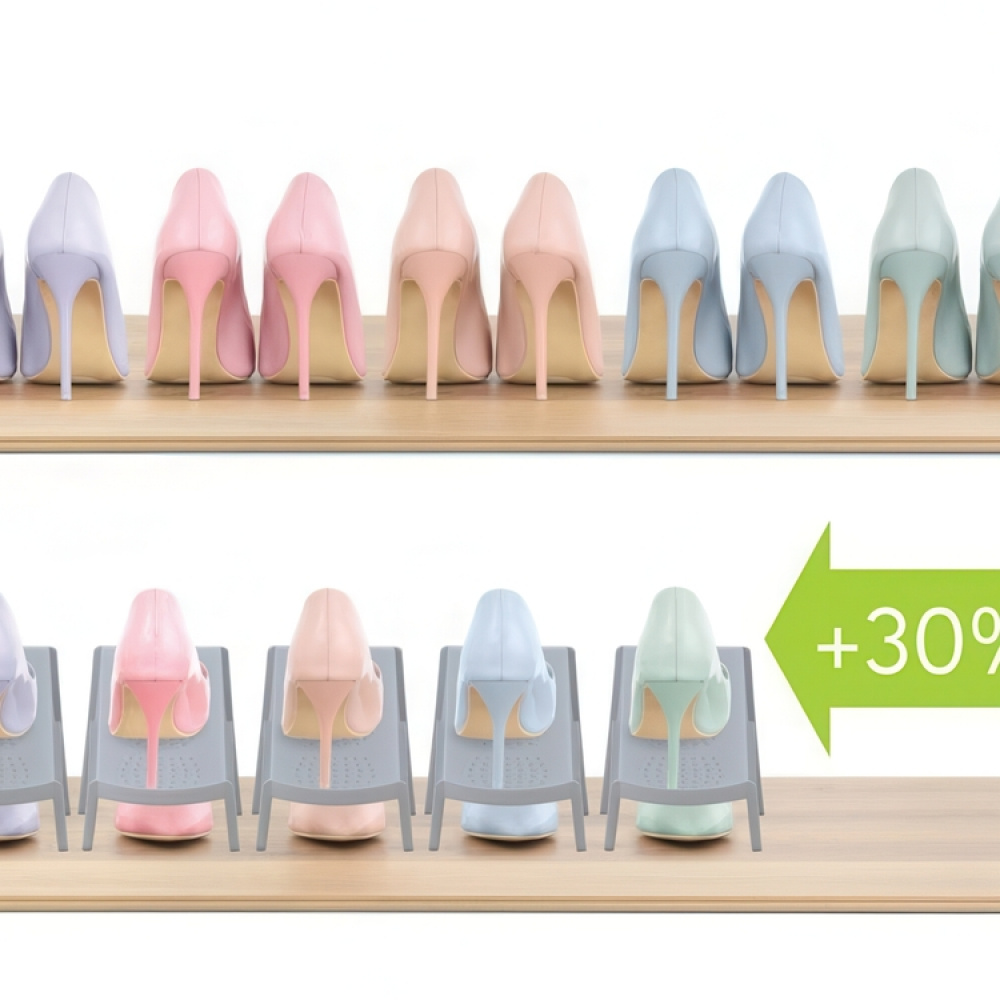 Tilaa säästävä kenkäteline 5-pack ryhmässä Säilytys / Vaatekaappivarasto / Kenkäsäilytys @ SmartaSaker.se (42587)