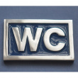 Itseliimautuva WC-kyltti, sininen