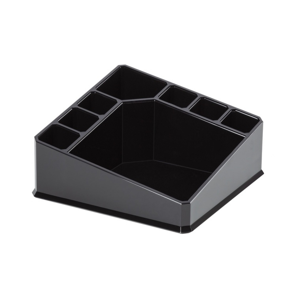 Meikkiteline 8 lokerolla, CONFIGURABLE, 22 x 13 x K 8 cm, musta ryhmässä Säilytys / Kylpyhuoneen säilytys / Meikkivarastointi @ SmartaSaker.se (42669)