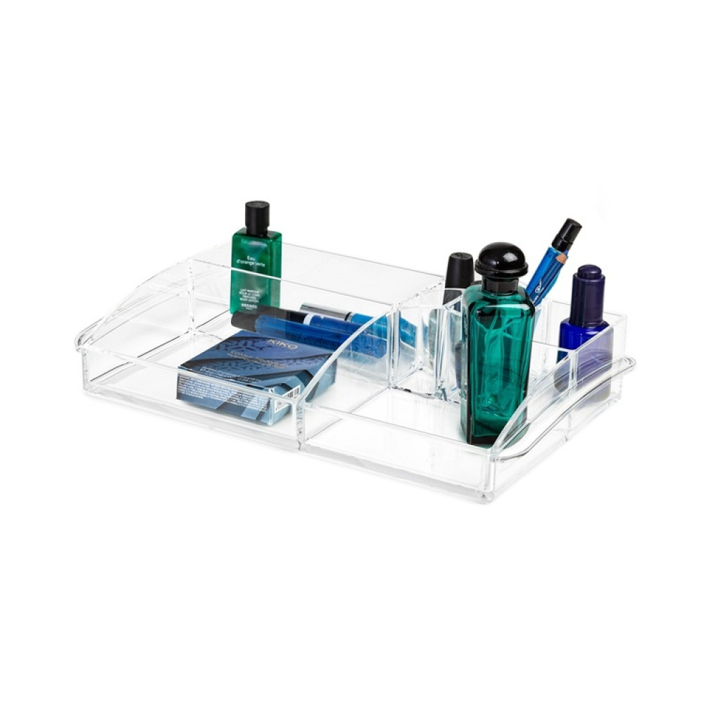 Meikkiteline, suuri, MY PRETTY ORGANISER TRAY, 35 x 20,5 x K 7,5 cm, kirkas ryhmässä Säilytys / Kylpyhuoneen säilytys / Meikkivarastointi @ SmartaSaker.se (42681)