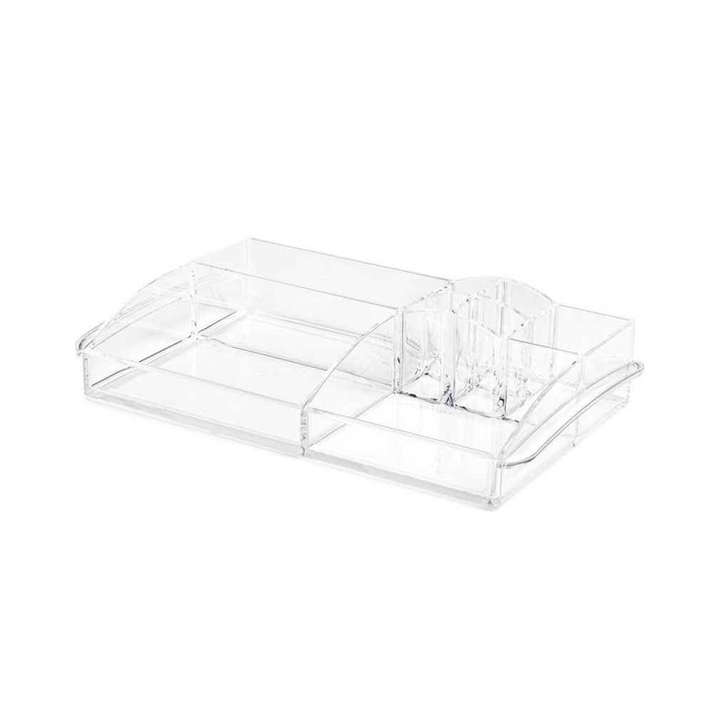 Meikkiteline, suuri, MY PRETTY ORGANISER TRAY, 35 x 20,5 x K 7,5 cm, kirkas ryhmässä Säilytys / Kylpyhuoneen säilytys / Meikkivarastointi @ SmartaSaker.se (42681)