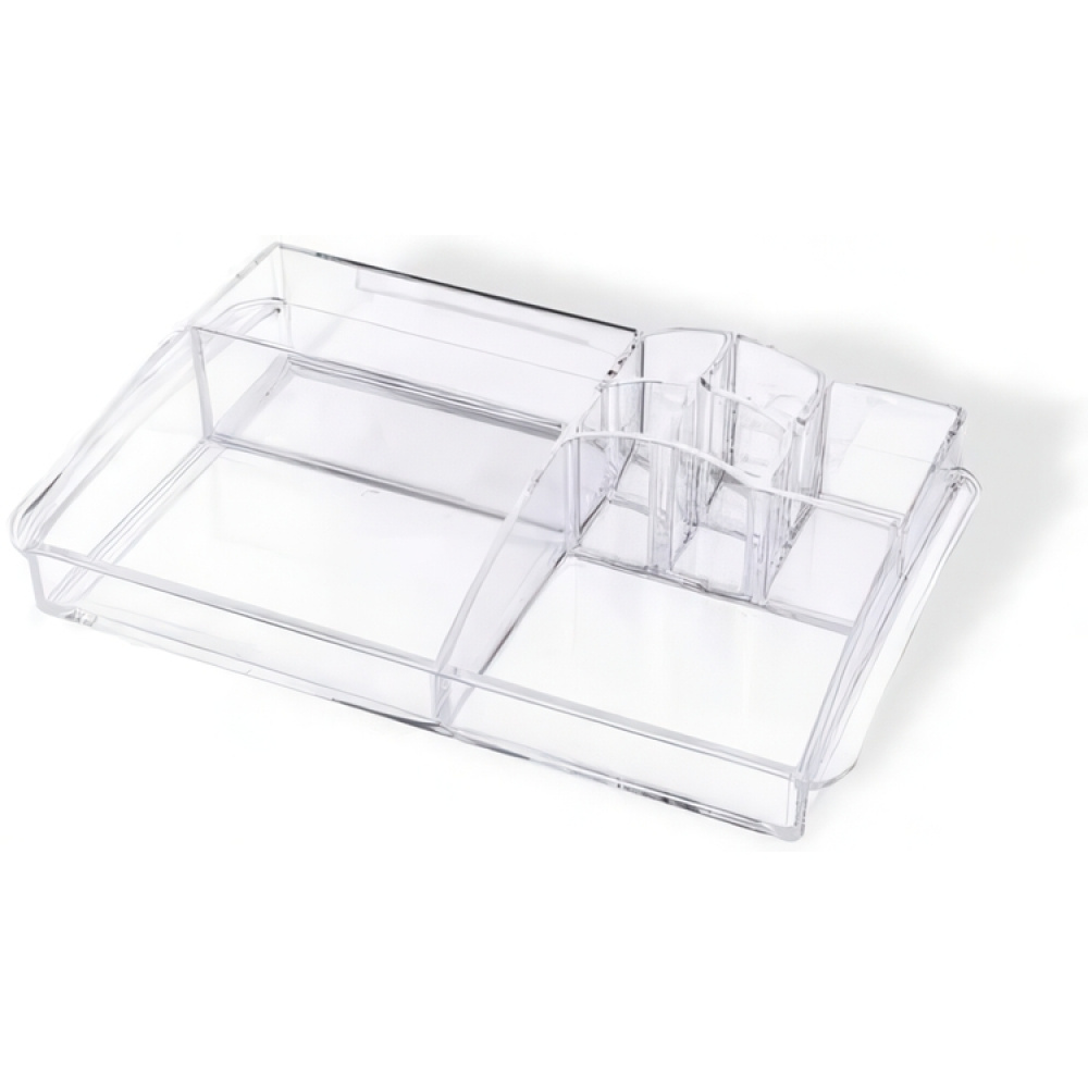 Meikkiteline, suuri, MY PRETTY ORGANISER TRAY, 35 x 20,5 x K 7,5 cm, kirkas ryhmässä Säilytys / Kylpyhuoneen säilytys / Meikkivarastointi @ SmartaSaker.se (42681)