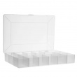 Lajittelurasia kannella, 7 lokeroa, DIY SMALL BOX, 17 x 11,8 x K 3,3 cm, kirkas
