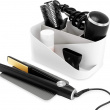 Hiustenkuivaajateline ym., UMBRA GLAM HAIR TOOLS ORGANISER, 26,5 x 17 x K 12,5 cm, valkoinen/harmaa