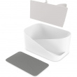 Hiustenkuivaajateline ym., UMBRA GLAM HAIR TOOLS ORGANISER, 26,5 x 17 x K 12,5 cm, valkoinen/harmaa
