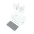 Hiustenkuivaajateline ym., UMBRA GLAM HAIR TOOLS ORGANISER, 26,5 x 17 x K 12,5 cm, kirkas/harmaa