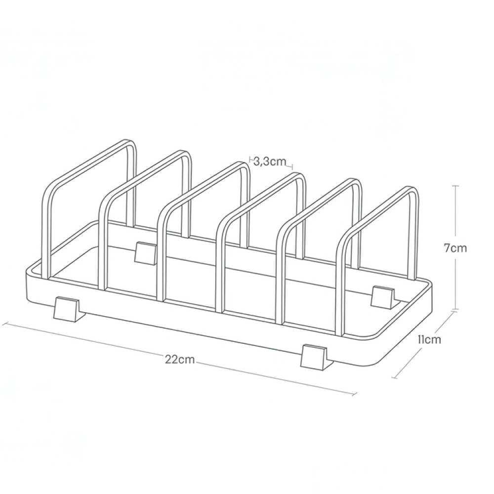 Lautasteline, TOWER DISH STAND, 22 x 11 x K 7 cm, Yamazaki ryhmässä Säilytys / Keittiön säilytys / Astianpesukoneet ja tiskipöydät @ SmartaSaker.se (42878)