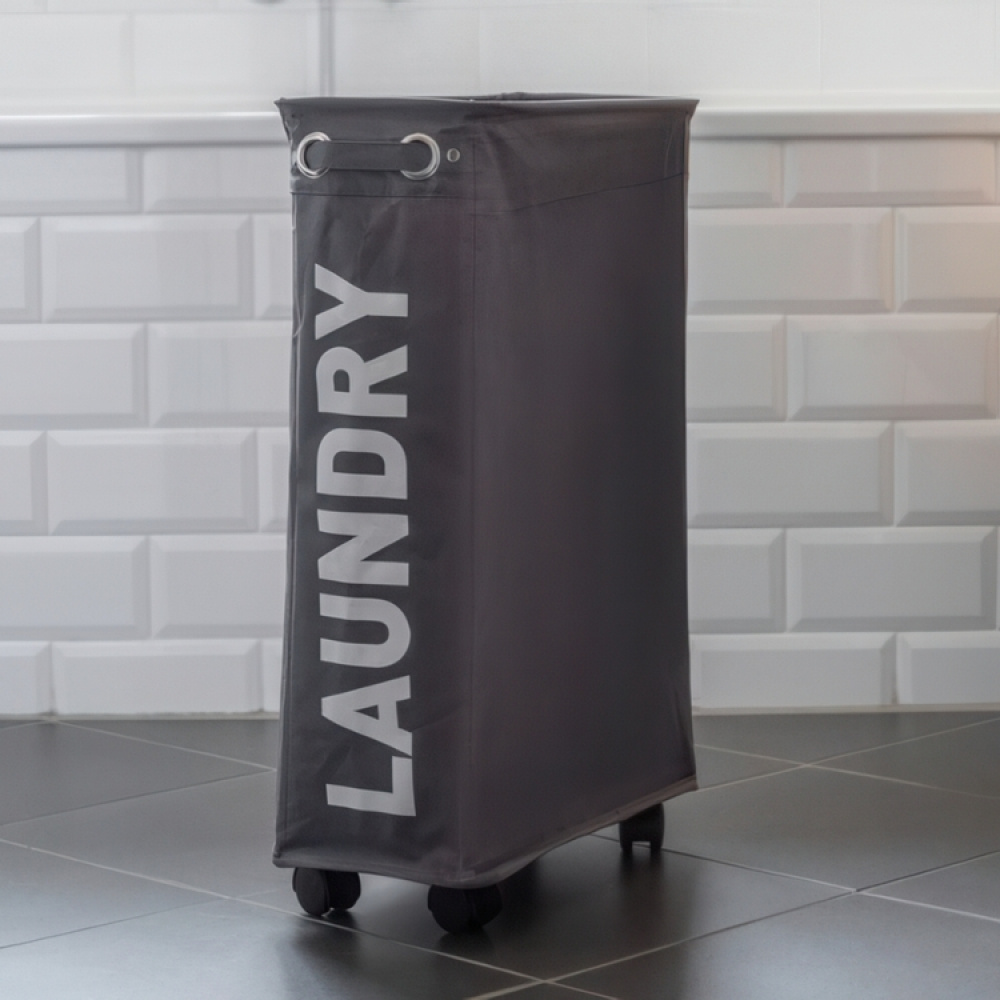Kapea pyykkikori pyörillä, Laundry ryhmässä Säilytys / Pesu ja kuivaus / Pyykkikorit @ SmartaSaker.se (43103)