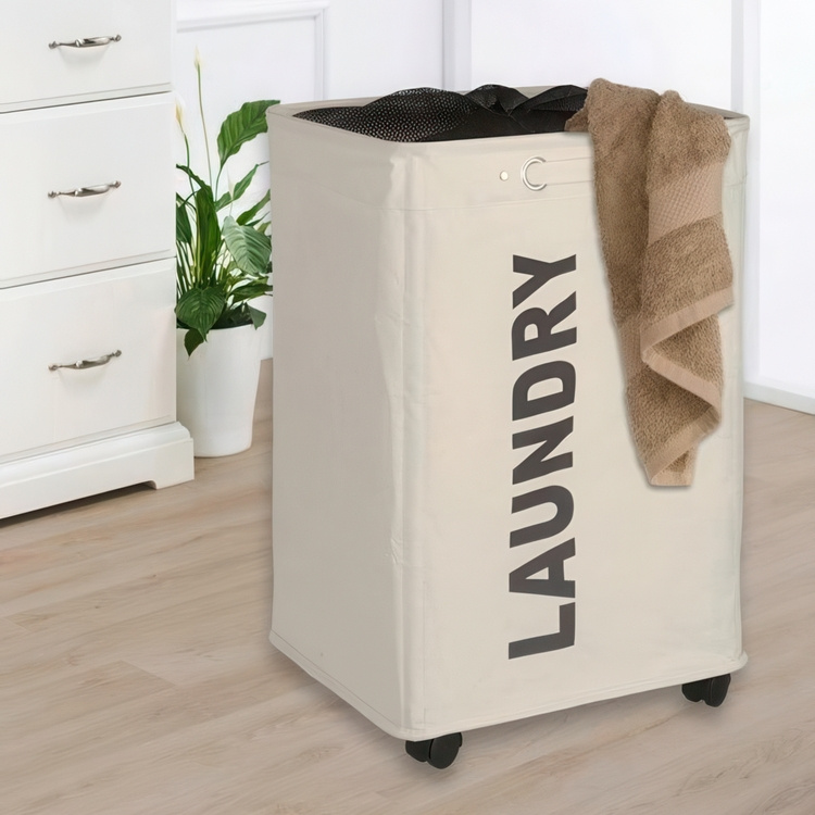 Pyykkikori pyörillä, Laundry ryhmässä Säilytys / Pesu ja kuivaus / Pyykkikorit @ SmartaSaker.se (43104)