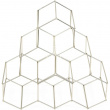 Viiniteline metallia 6 pullolle, hopea