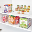 Avoin laatikko, pinottava, kapea, RPET CABINET BIN, 25,4 x 10,8 x K 12,7 cm, läpinäkyvä