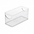 Avoin laatikko, pinottava, kapea, RPET CABINET BIN, 25,4 x 10,8 x K 12,7 cm, läpinäkyvä