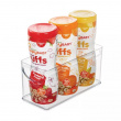 Avoin laatikko, pinottava, kapea, RPET CABINET BIN, 25,4 x 10,8 x K 12,7 cm, läpinäkyvä