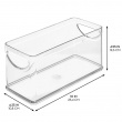 Avoin laatikko, pinottava, kapea, RPET CABINET BIN, 25,4 x 10,8 x K 12,7 cm, läpinäkyvä